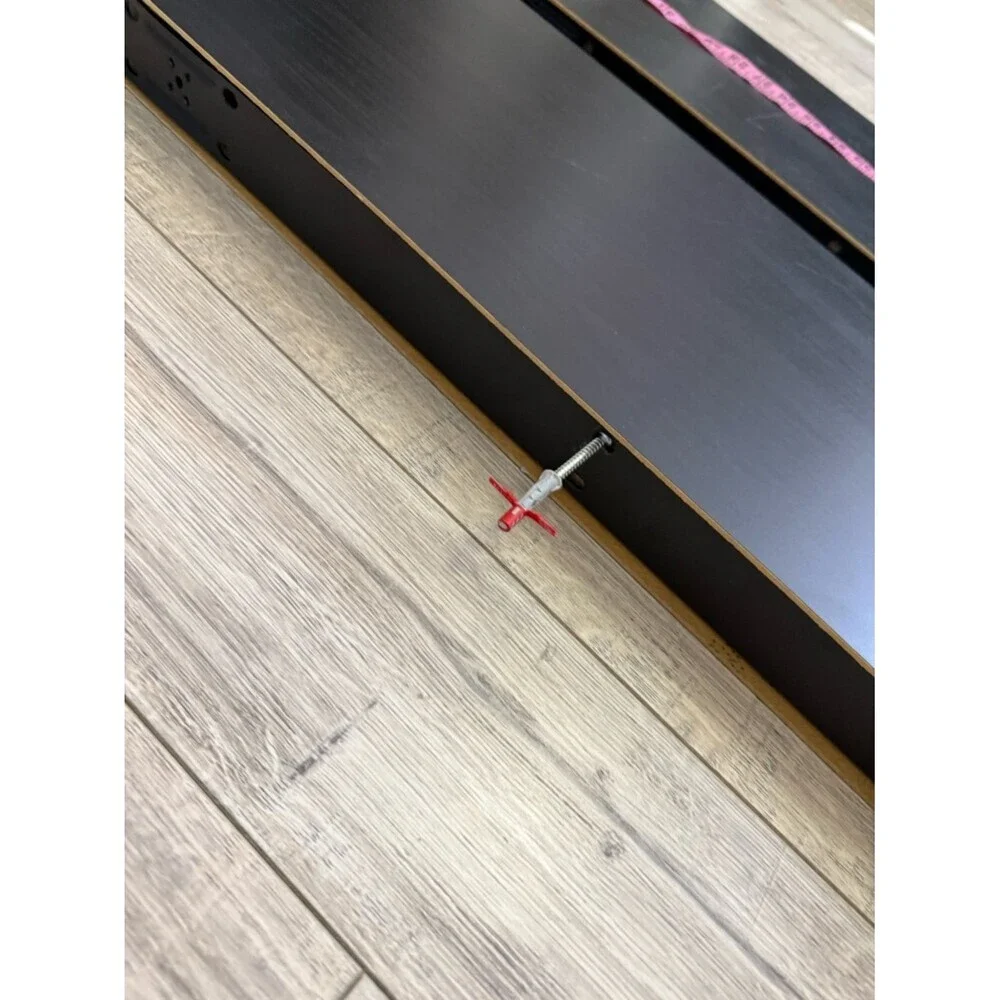 IKEA 2 Black Wall Shelves floating shelf - Pair of Long Boards storage shelfs